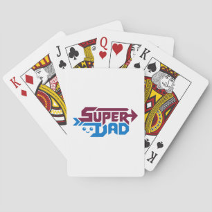 Super Dad Gamer Gift – Cute Retro Playing Cards