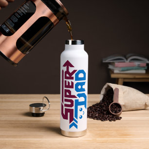 Super Dad Gamer Gift – Cute Retro Water Bottle