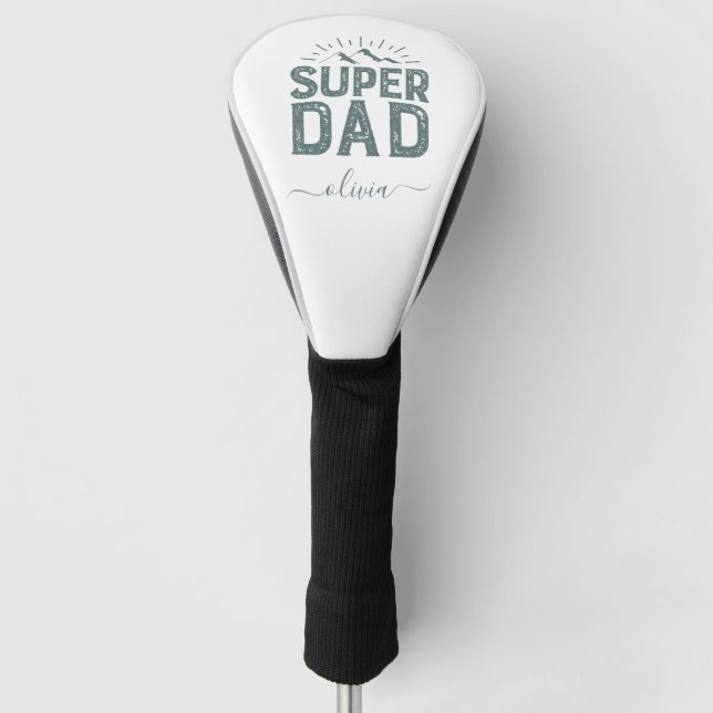 Super Dad Golf Head Cover – Personalized Father’s  (Front)