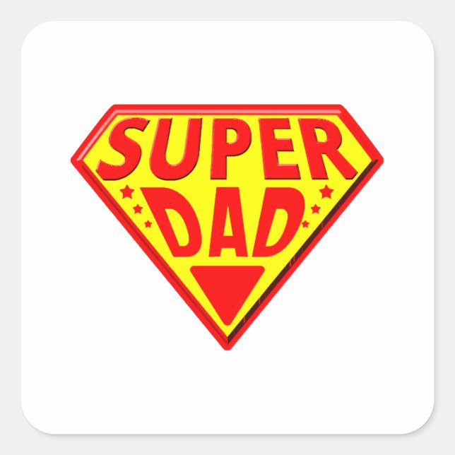 Super Dad - Happy Fathers Day Square Sticker (Front)