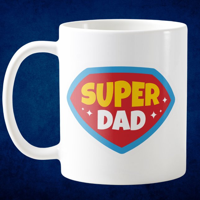 Super Dad Hero Shield Coffee Mug (Creator Uploaded)
