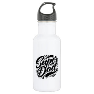 Super Dad Hero Typography Design-67888 532 Ml Water Bottle