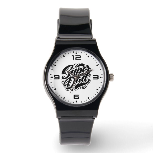 Super Dad Hero Typography Design-67888 Watch (Front)