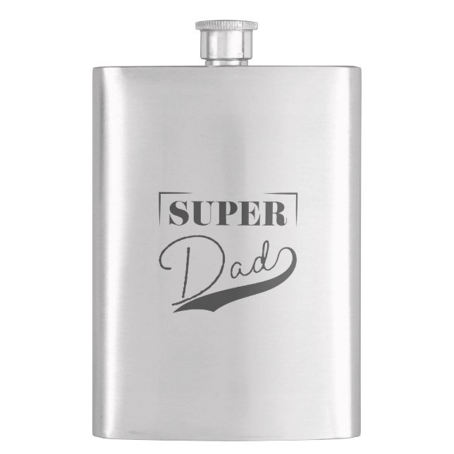Super Dad Hip Flask (Front)