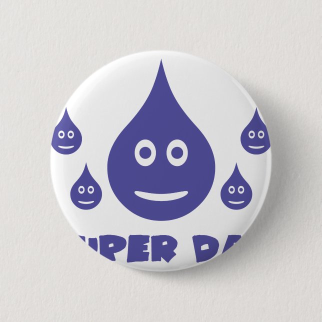 super dad icon 2 inch round button (Front)