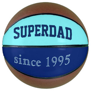 Super Dad in neon blue and dark blue Basketball