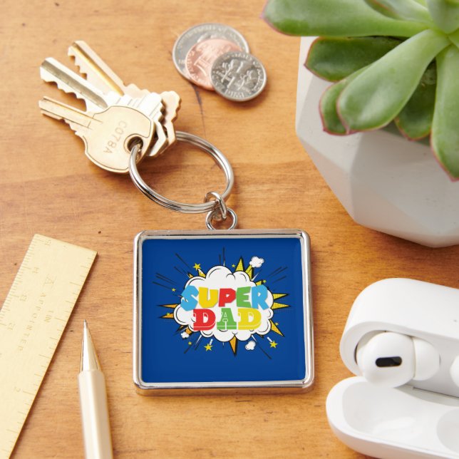 SUPER DAD KEYCHAIN (Desk)