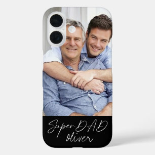  Super DAD Minimal Simple Modern Script 1 Photo  iPhone 16 Case