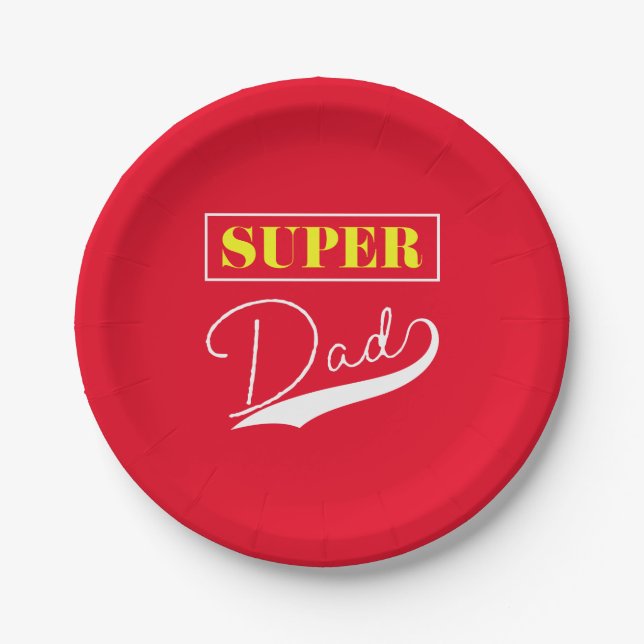 Super Dad  Paper Plate (Front)