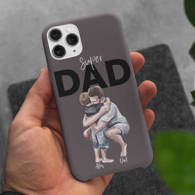 Super Dad Personalized Unique Fathers Day Gift Case-Mate iPhone Case (Creator Uploaded)