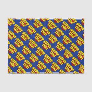 Super Dad Red Yellow Blue Father's Day Superhero Tissue Paper