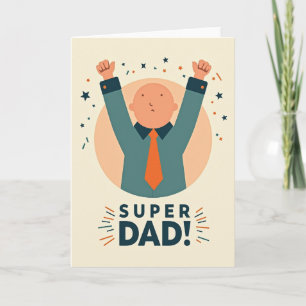 Super Dad Retro Style Card