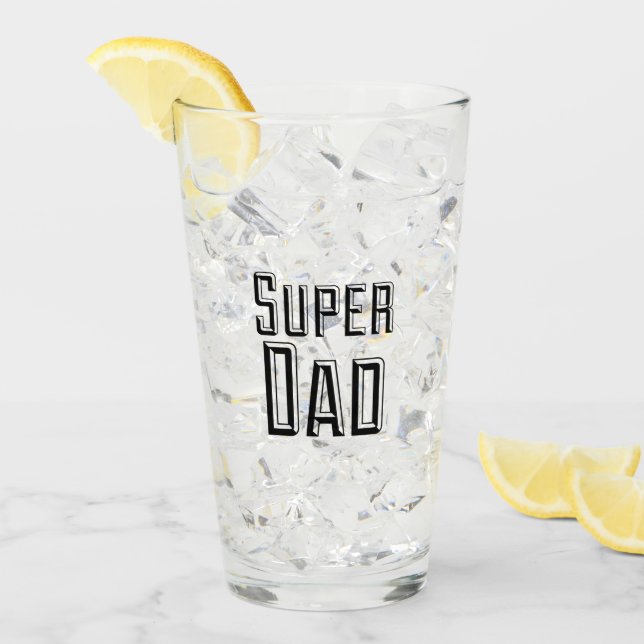 Super Dad Sans Serif Font Text Glass (Front Ice)
