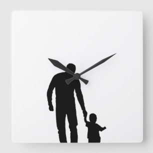 Super dad square wall clock