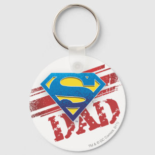 Super Dad Stripes Keychain