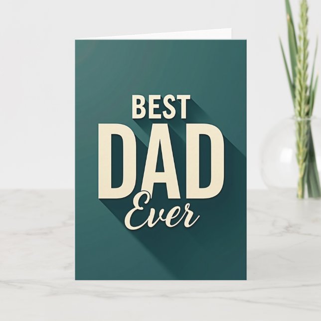 Super Dad Teal Shadow Card (Front)