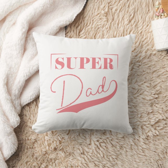 Super Dad Throw Pillow (Blanket)