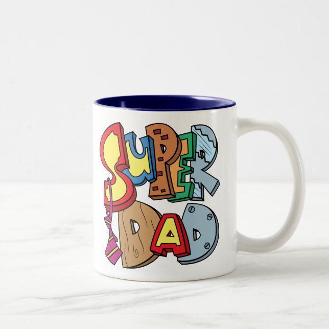 Super Dad Two-Tone Coffee Mug (Right)