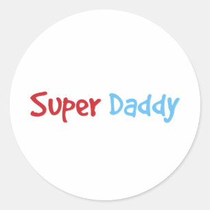 Super Daddy Classic Round Sticker