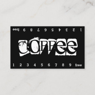 Super Danger Double Num Loyalty Coffee Punch-Card Card