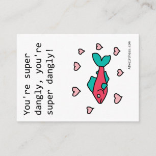 Super dangly fish - AI generated valentine Enclosure Card