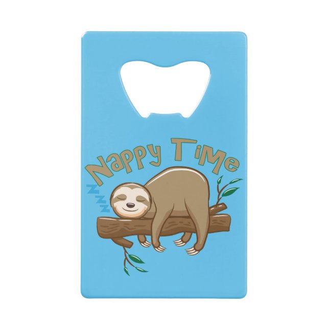 Super Delightful Baby Sloth Credit Card Bottle Opener (Front)