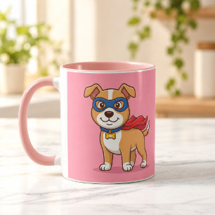 Super Dog Hero Pink Combo Mug