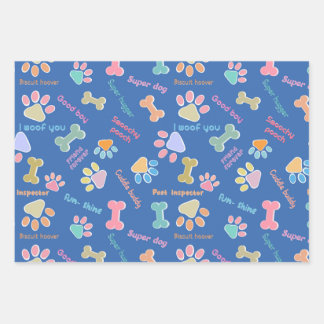 Super dog wrapping paper sheet