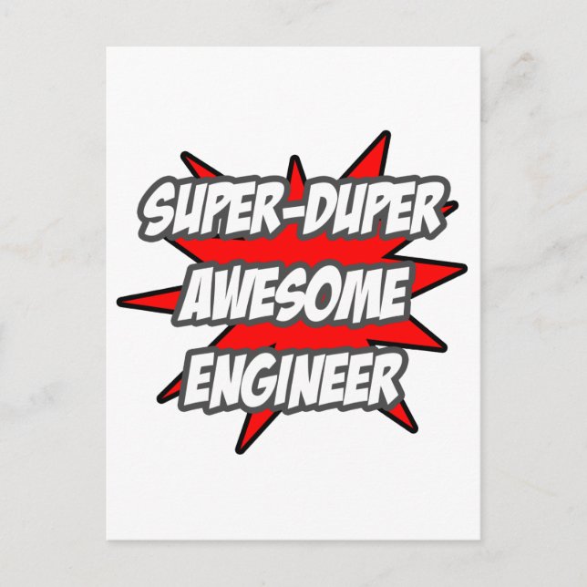 Super Duper Awesome Engineer Postcard (Front)