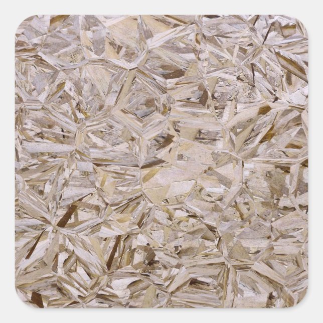 Super Duper Cool OSB Construction Plywood Print Square Sticker (Front)