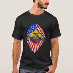 Super Ecuadorian Heritage Ecuador Roots Usa Flag G T-Shirt