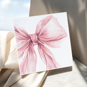 Super Elegant Blush Pink Bow Girl Birthday Napkin