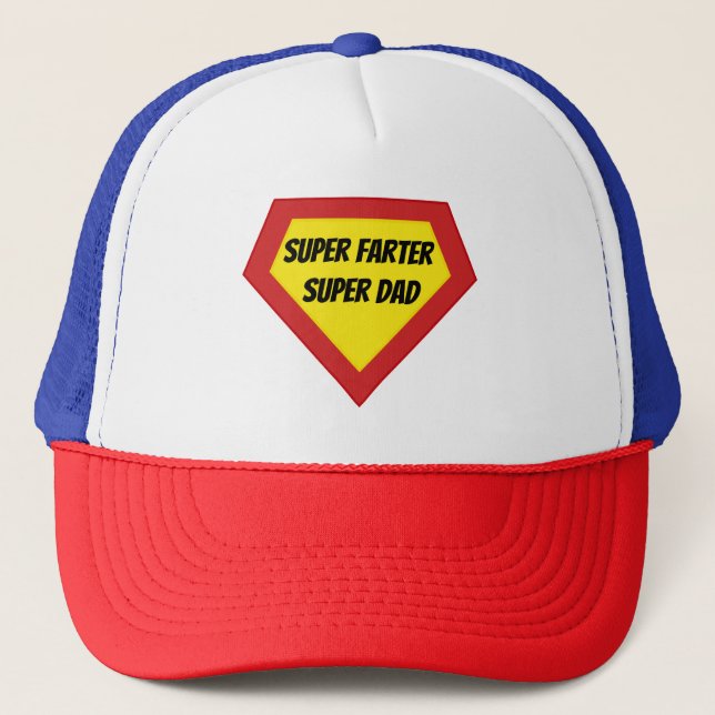 Super Farter Super Dad Trucker Hat (Front)