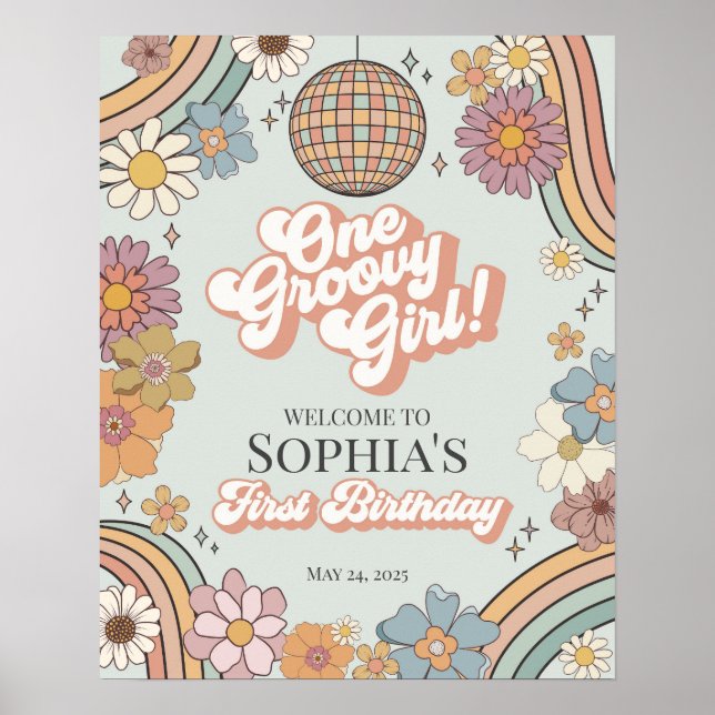 Super Floral 1er anniversaire Affiche de bienvenue (Devant)