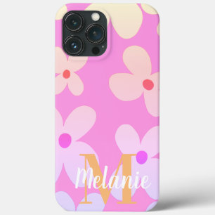 Super Flower Bright Orange Motif Nom Coque