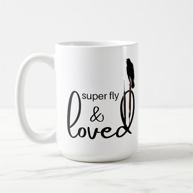 Super Fly (with Red-Winged Blackbird) Coffee Mug (Left)