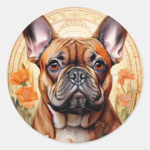Super Frenchie Bulldog Classic Round Sticker