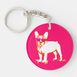 Super Frenchie Bulldog Keychain
