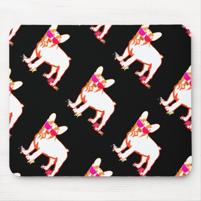 Super Frenchie Bulldog Mouse Pad (Front)