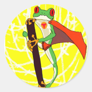 Super-frog Classic Round Sticker