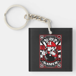 Super Gamer Retro Gaming Keychain