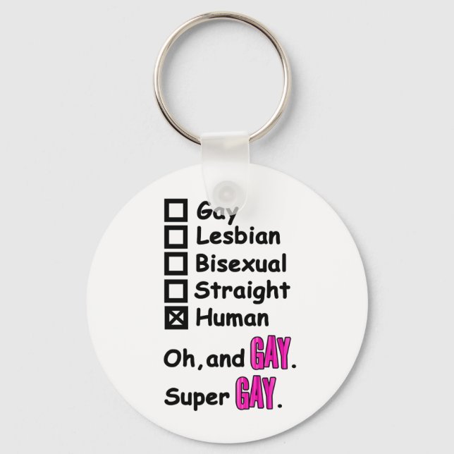 Super Gay Keychain (Front)