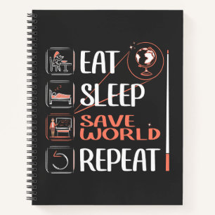 Super Geography Teacher Saves World Thank You Gift Notebook