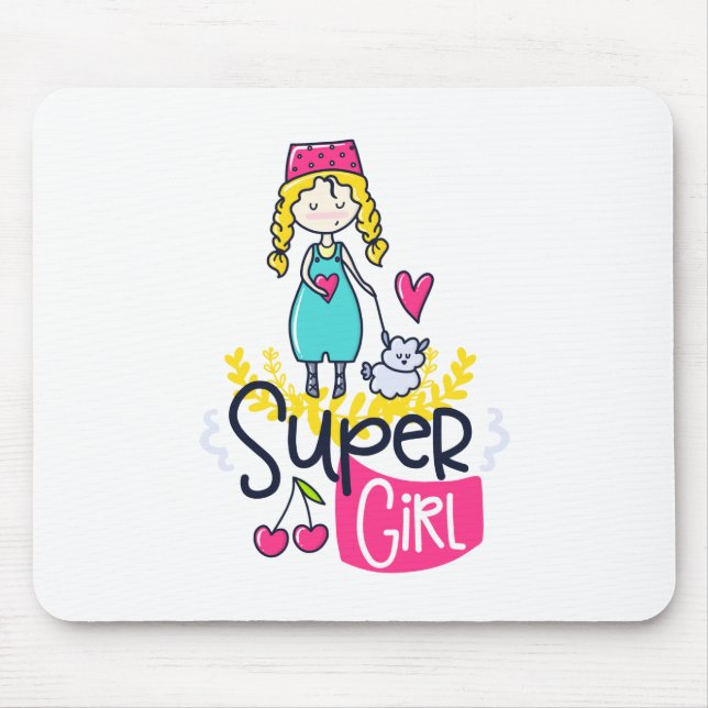 Super Girl Mouse Pad (Front)