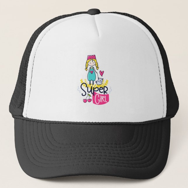 Super Girl Trucker Hat (Front)
