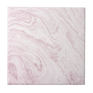 Super Girly PINK Marble Abstract Art Swirl! Tile