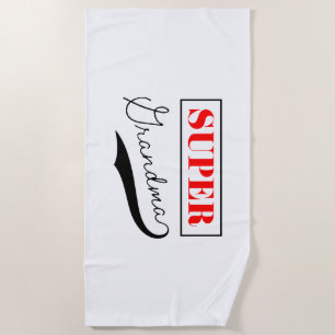 Super Grandma Beach Towel