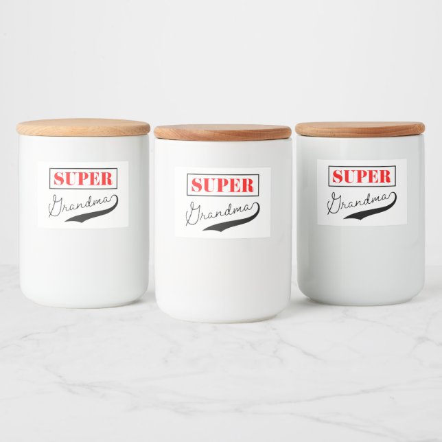 Super Grandma Food Label (Bottles)