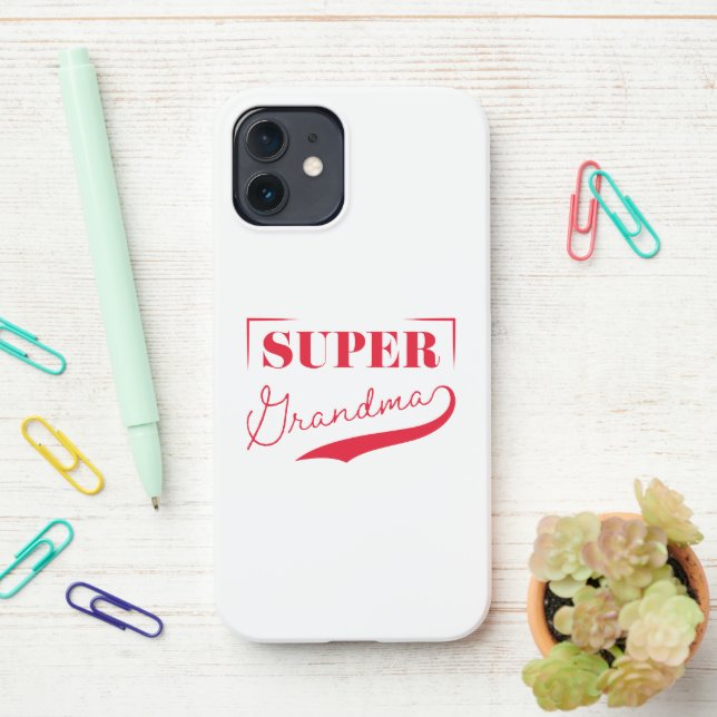 Super Grandma iPhone Case (On Desk)
