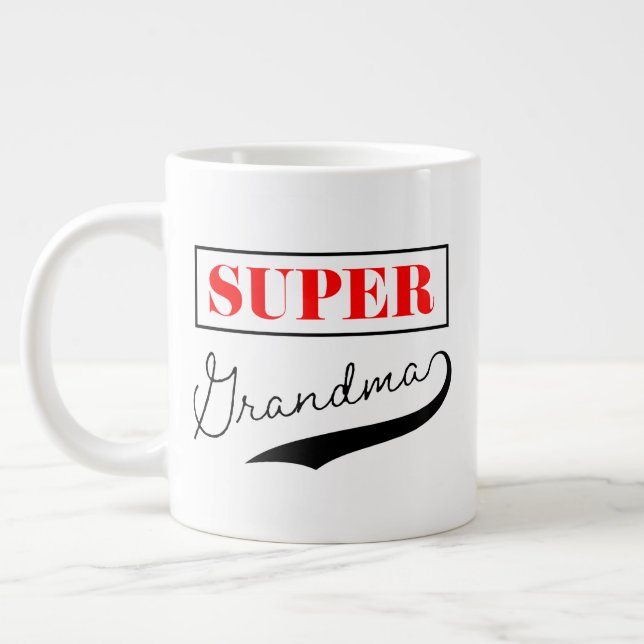 Super Grandma Large Coffee Mug (Left)